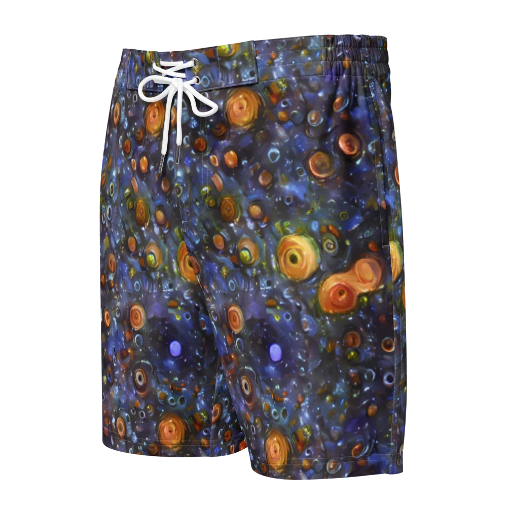 Blue Nebula on Men's Board Shorts — Front