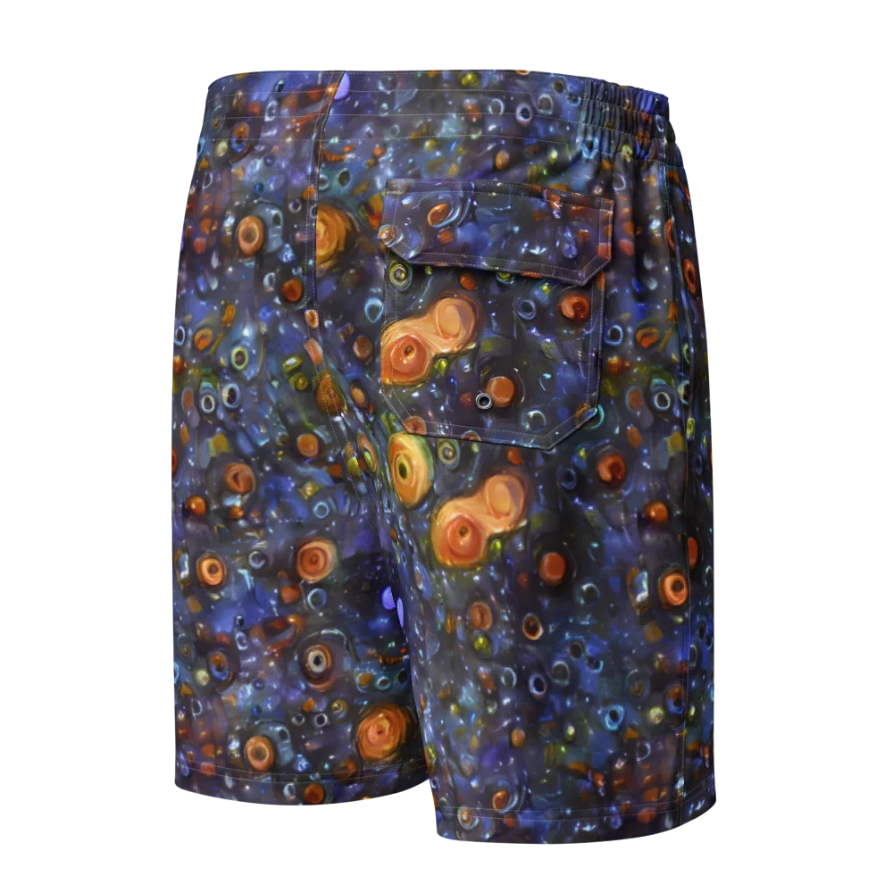 Blue Nebula on Men's Board Shorts — Back