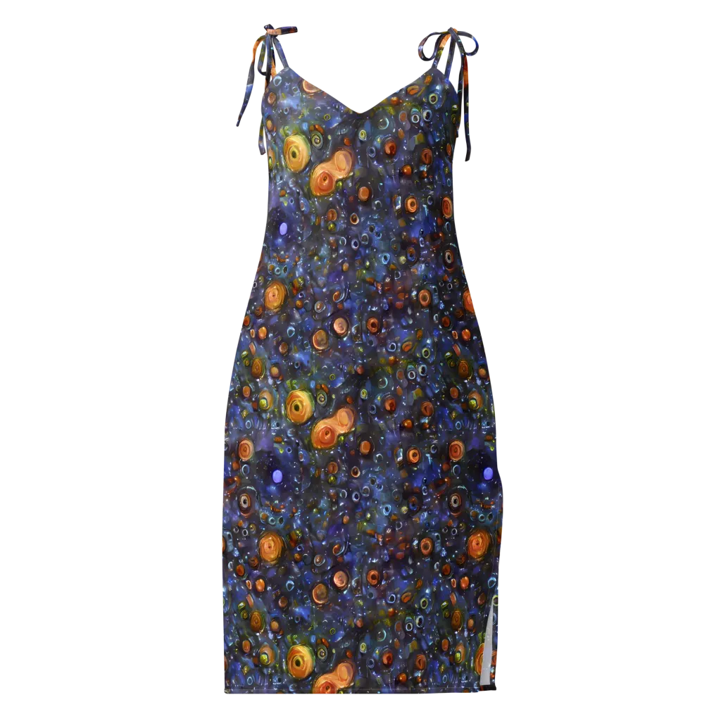 Blue Nebula on Slip Dress — Front