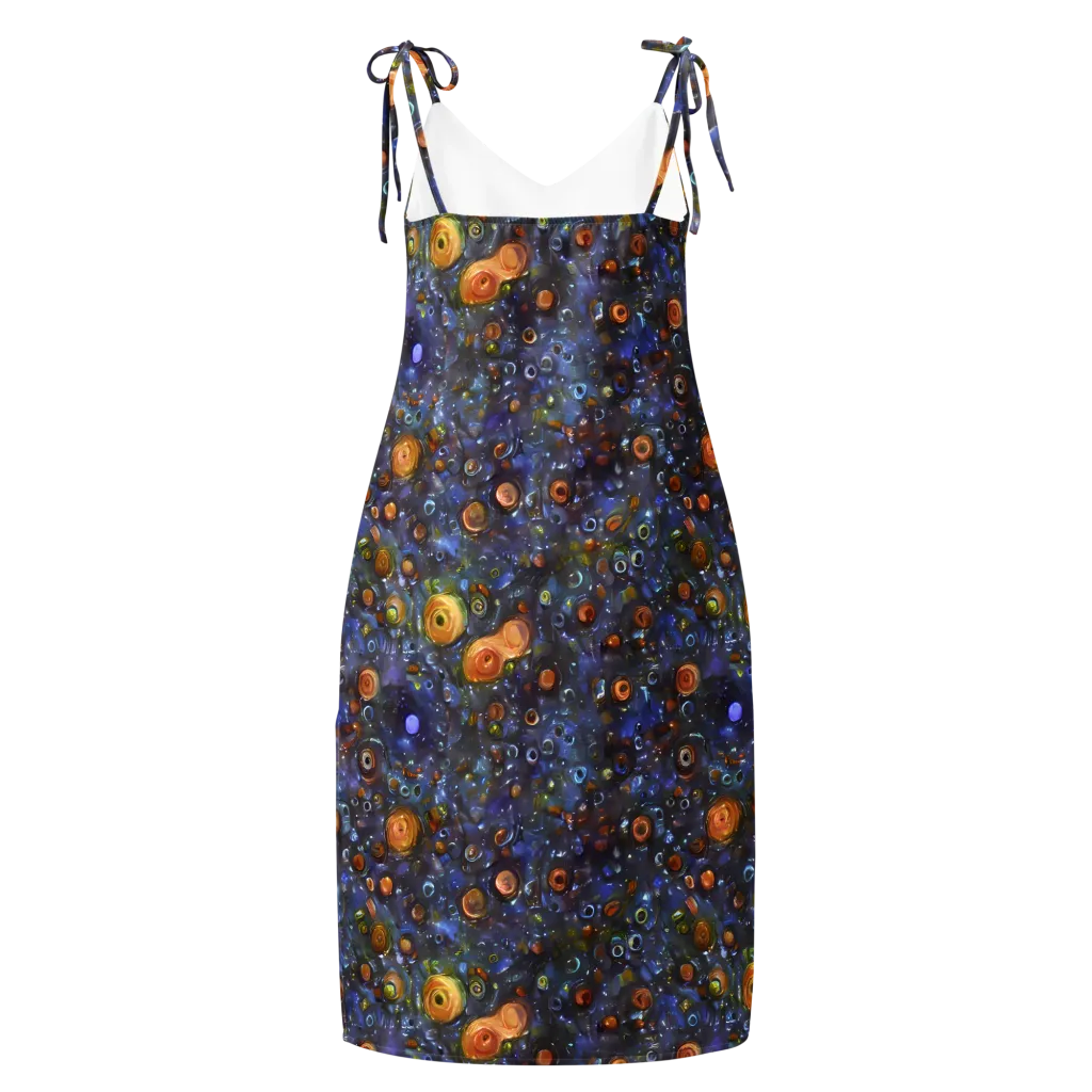 Blue Nebula on Slip Dress — Back