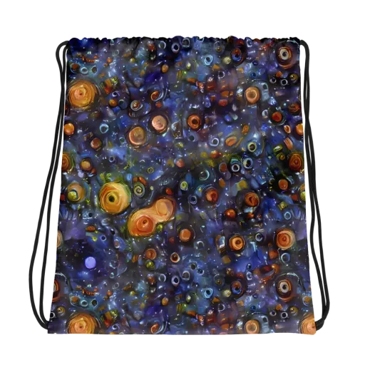 Blue Nebula on a Drawstring Bag