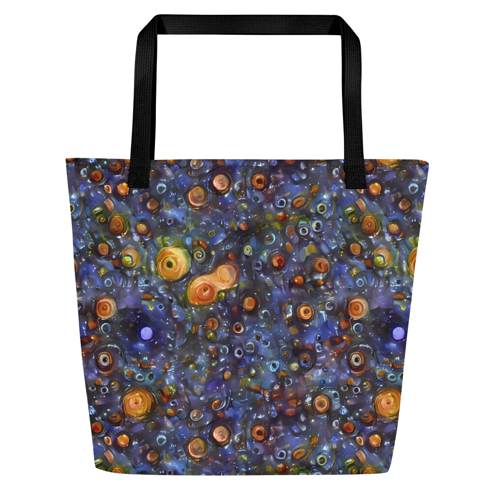 Blue Nebula on Large Tote Bag W/ Pocket — Front