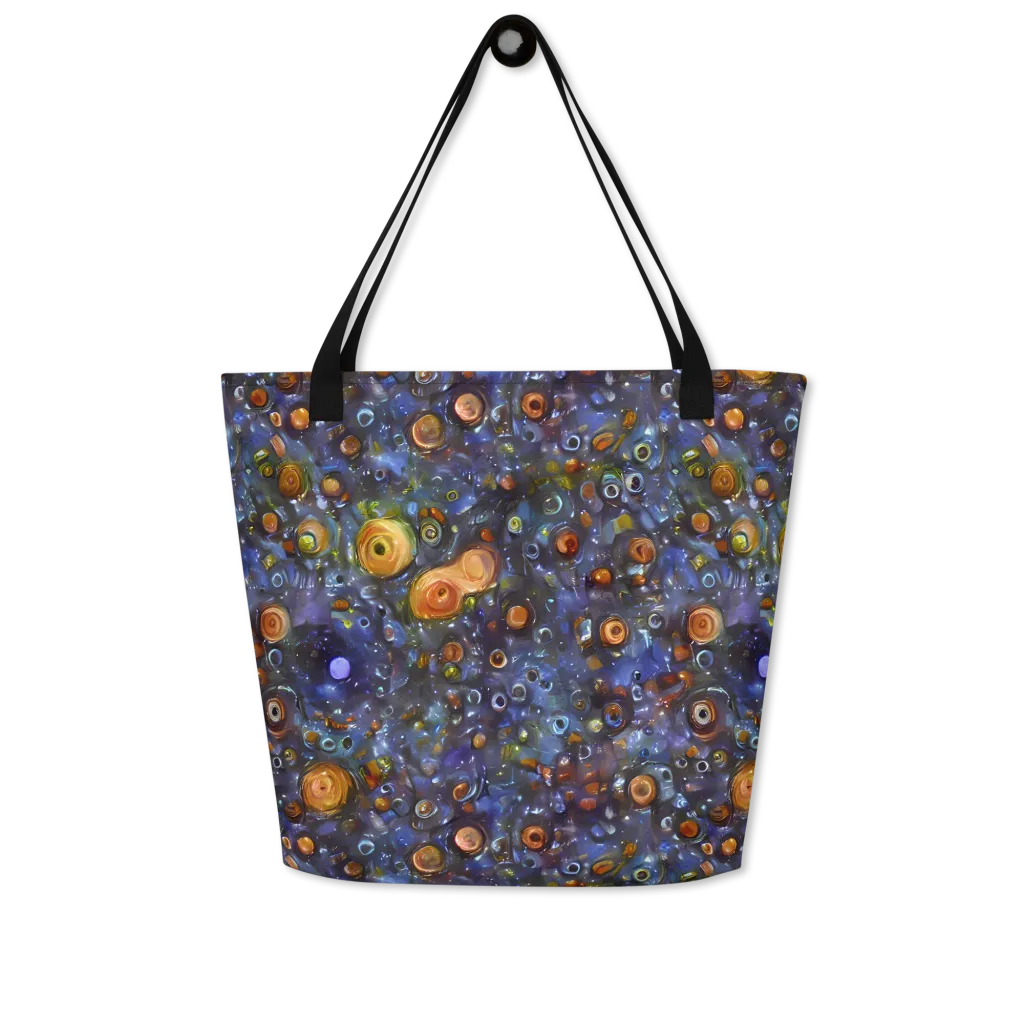 Blue Nebula on Large Tote Bag W/ Pocket — Front