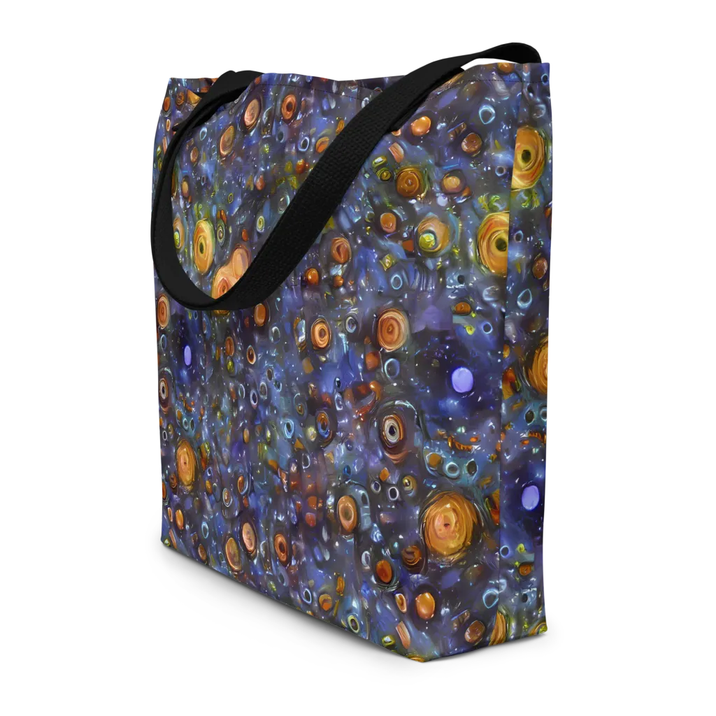 Blue Nebula on Large Tote Bag W/ Pocket — Front