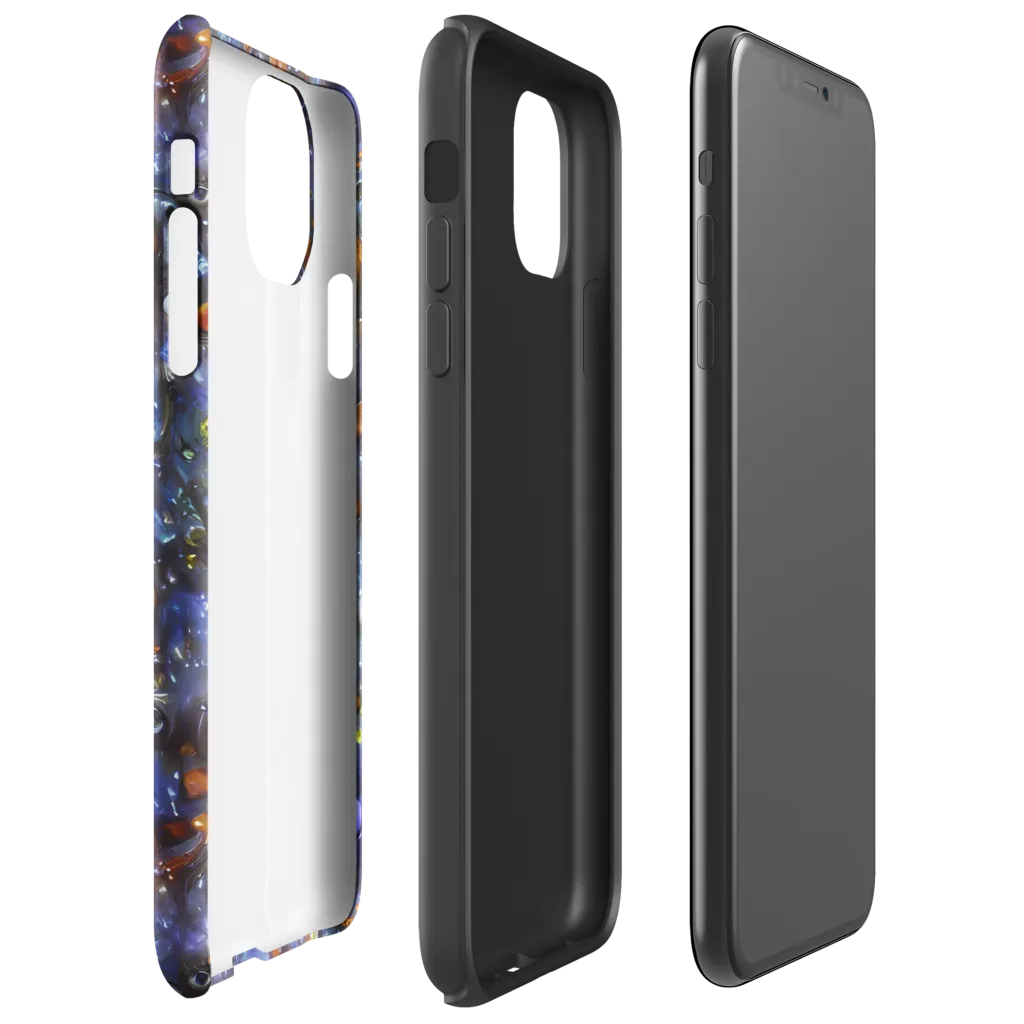 Blue Nebula on Tough Case for iPhone® — Right