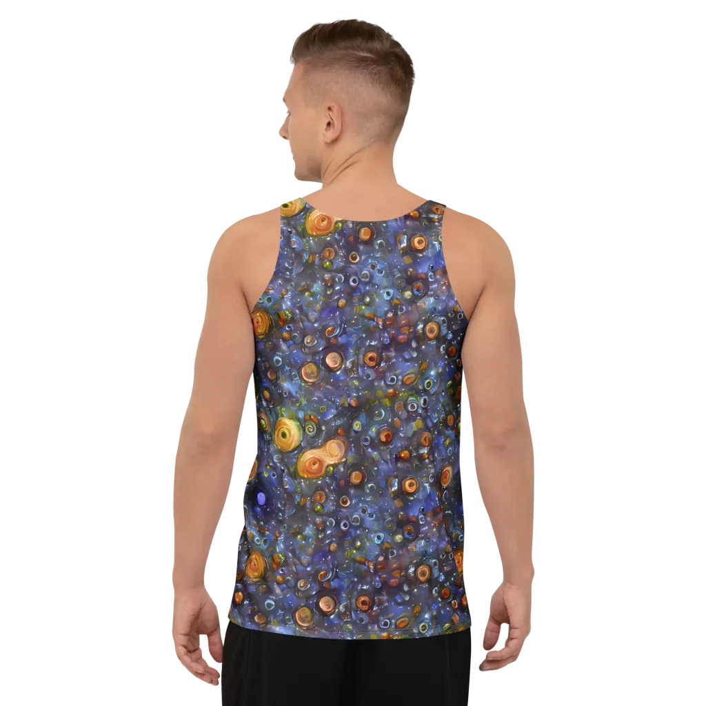 Blue Nebula on Men's Tank Top — Back