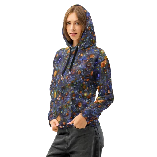 Blue Nebula on a Cotton Hoodie