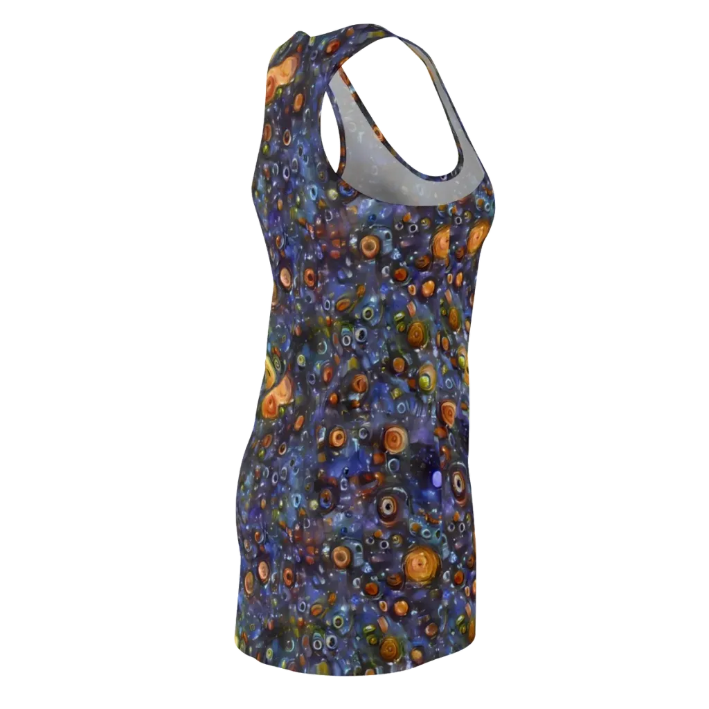 Blue Nebula on Racerback Dress — Back Side