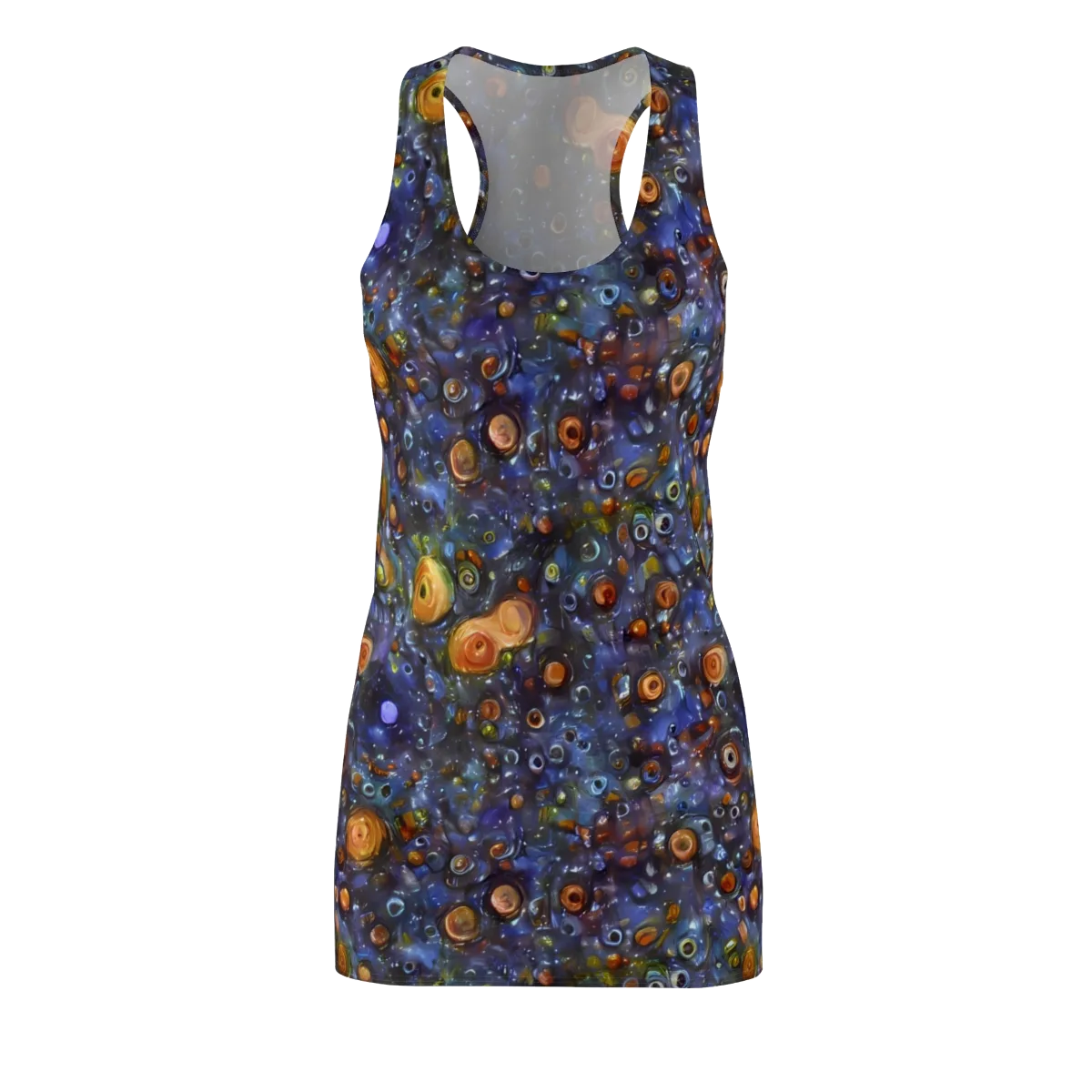 Blue Nebula on Racerback Dress — Front