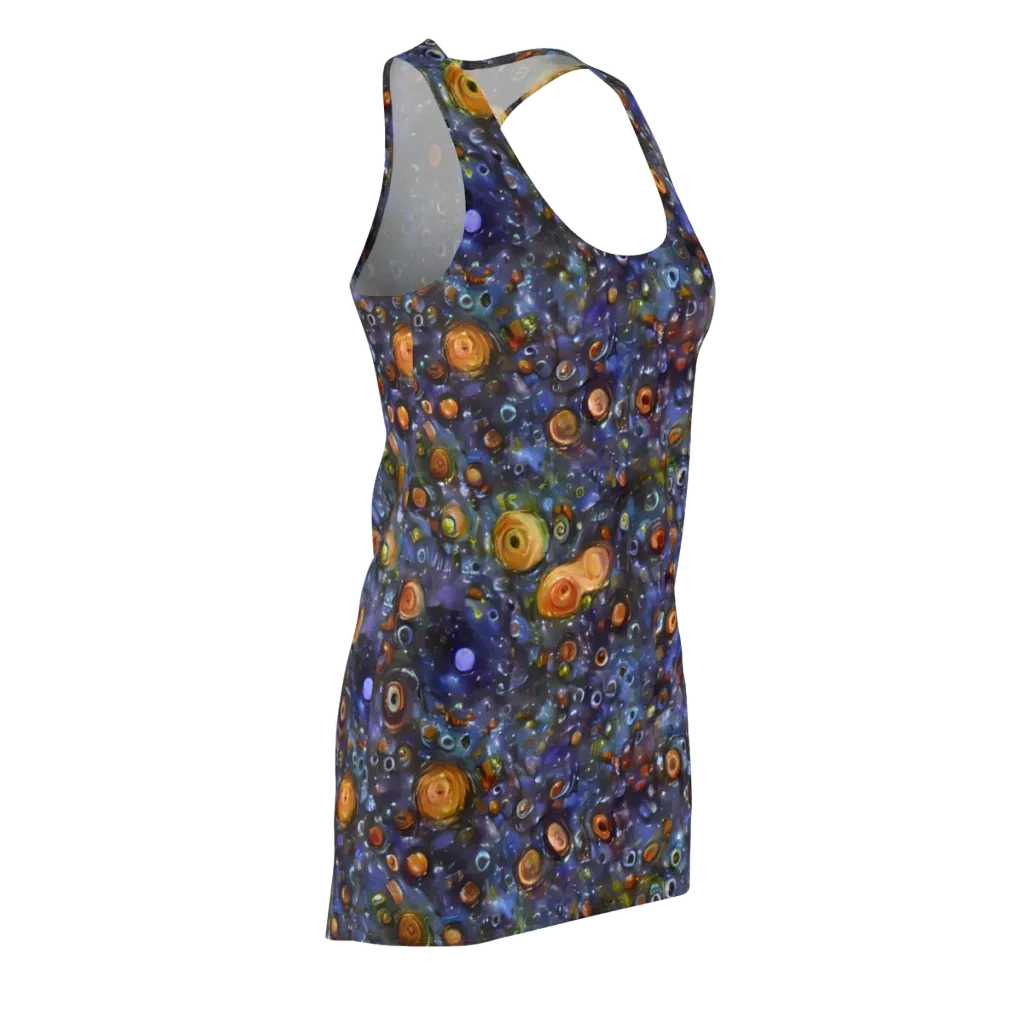 Blue Nebula on Racerback Dress — Front Side