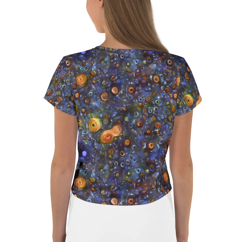 Blue Nebula on Crop Tee — Back