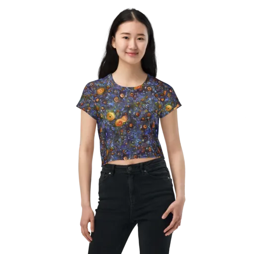 Blue Nebula on a Crop Tee