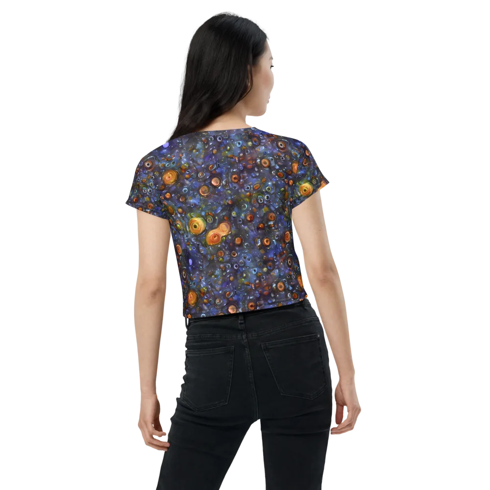 Blue Nebula on Crop Tee — Back