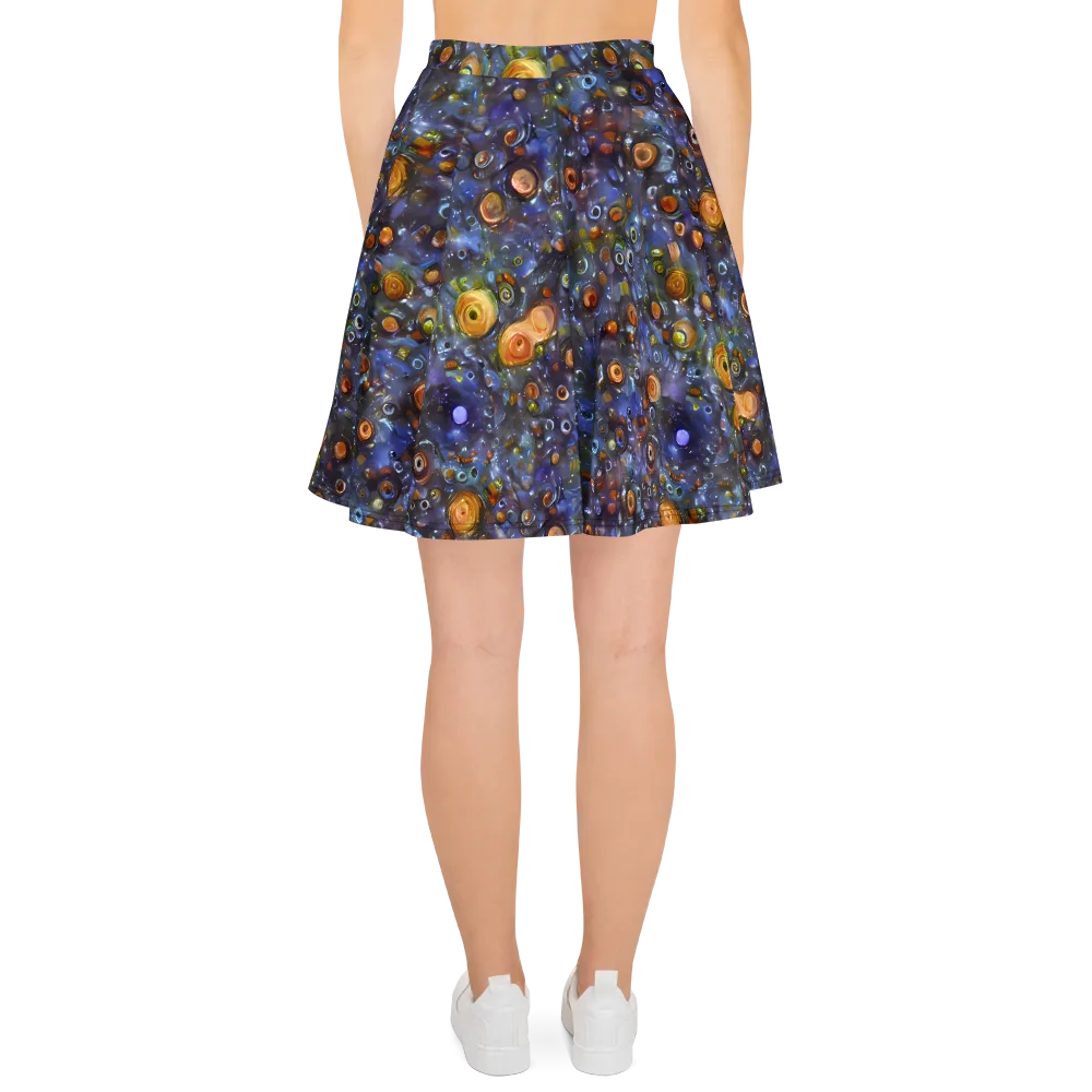 Blue Nebula on Skater Skirt — Back