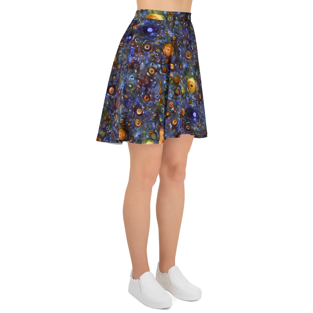 Blue Nebula on Skater Skirt — Right
