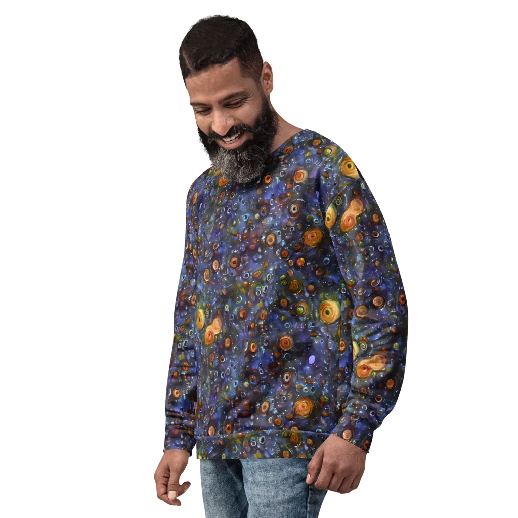 Blue Nebula on Sweatshirt — Left Front
