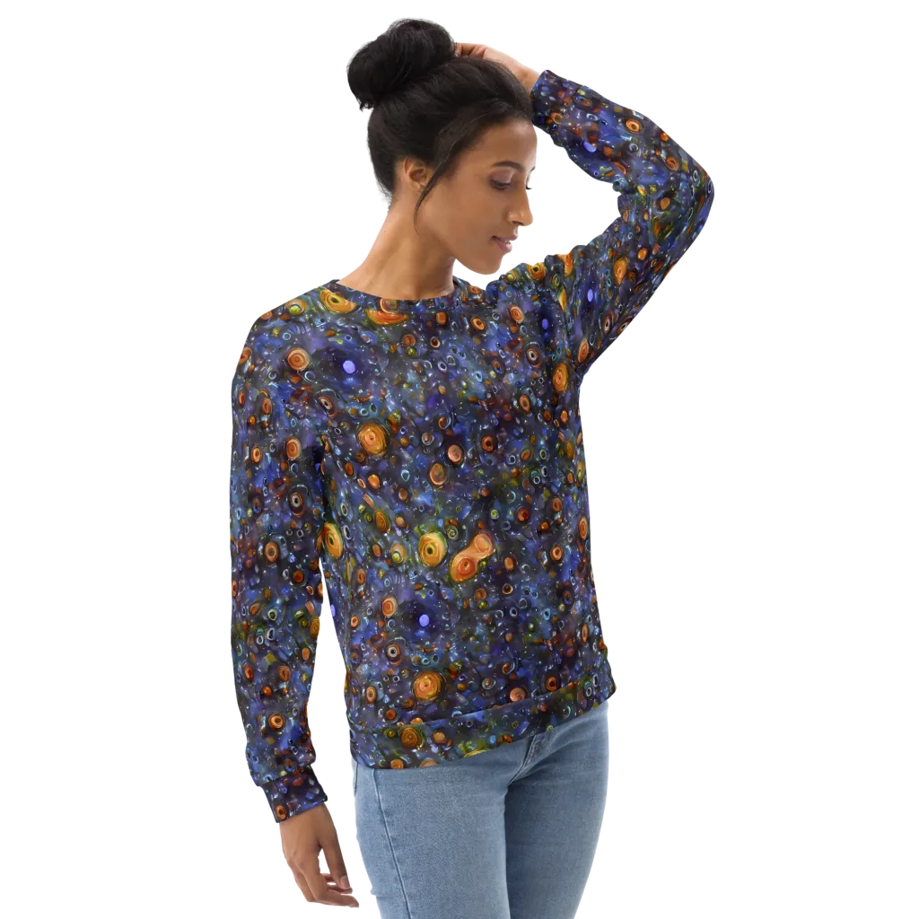 Blue Nebula on Sweatshirt — Right Front