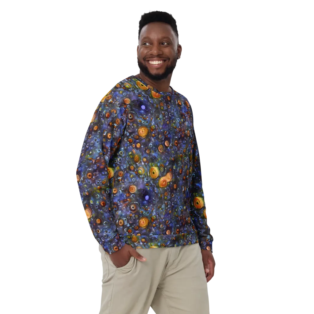 Blue Nebula on Sweatshirt — Front