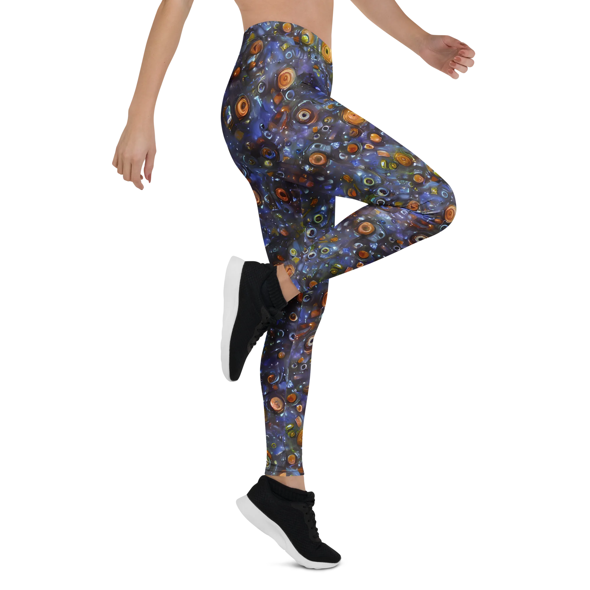 Blue Nebula on Leggings — Right