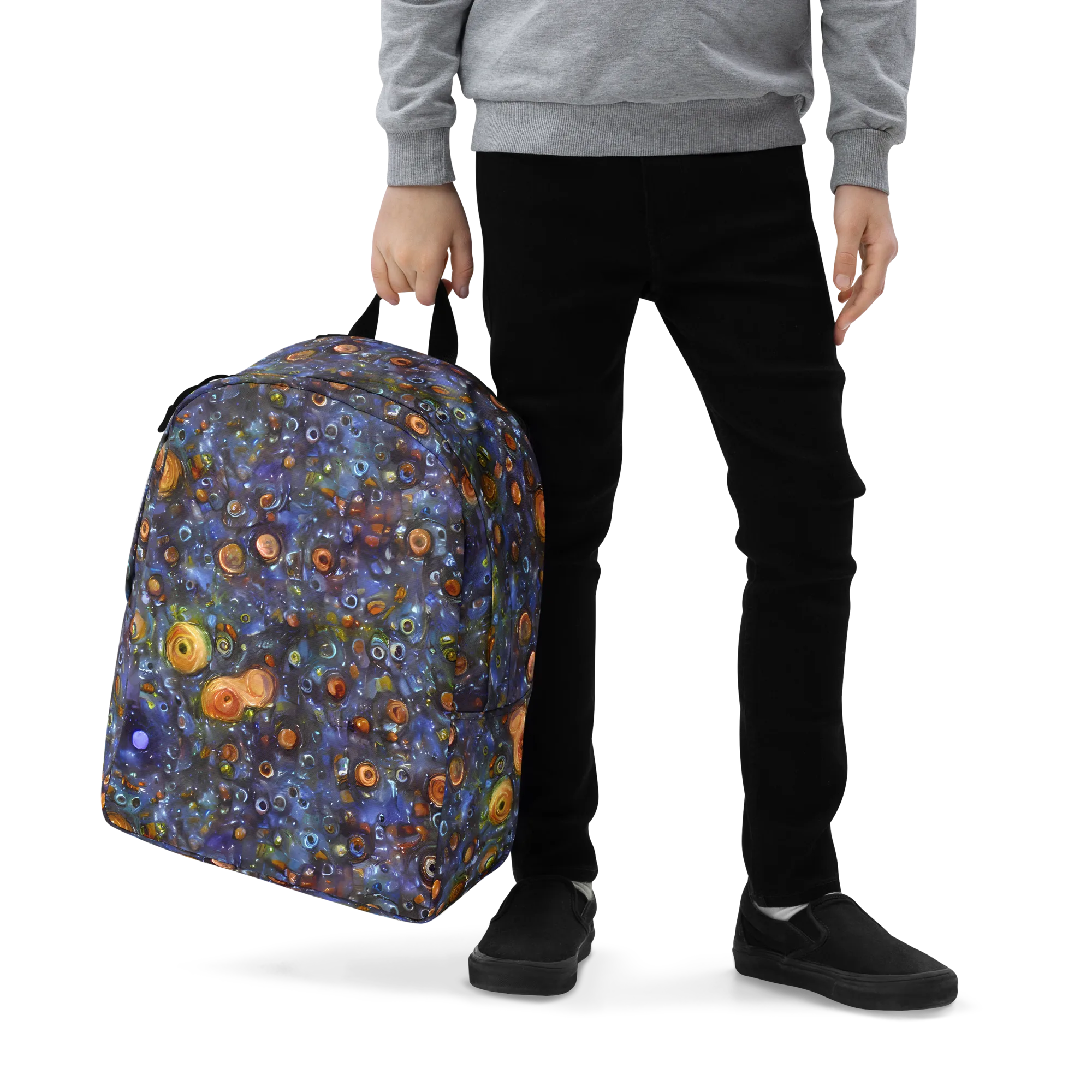 Blue Nebula on Minimalist Backpack — Zoomed-in