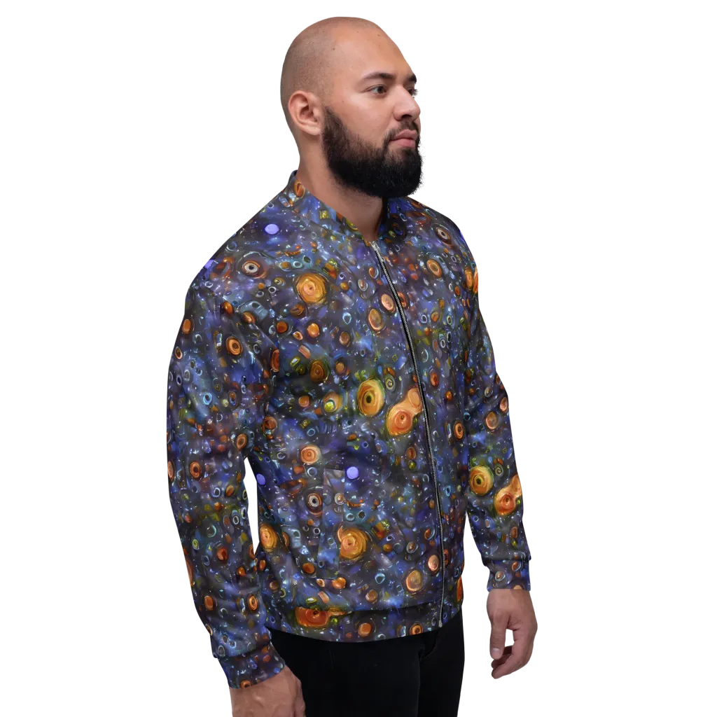 Blue Nebula on Bomber Jacket — Right