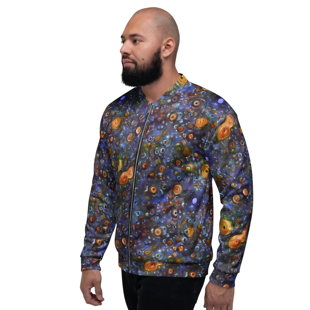 Blue Nebula on Bomber Jacket — Left