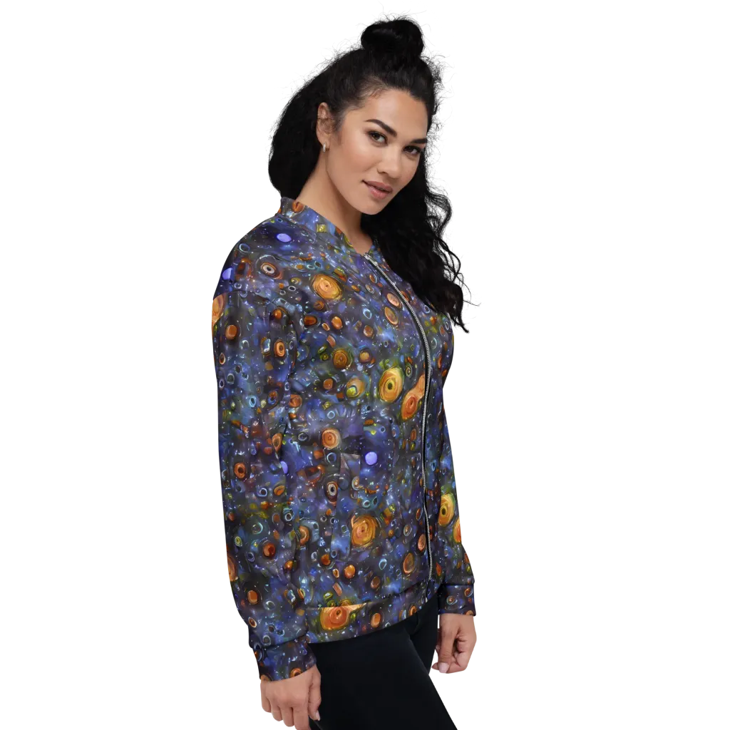 Blue Nebula on Bomber Jacket — Right