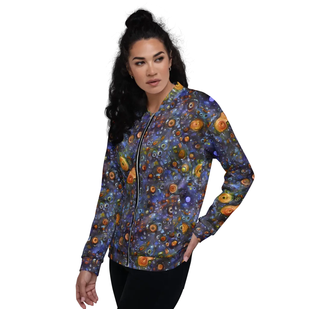 Blue Nebula on Bomber Jacket — Left