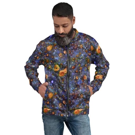 Blue Nebula on a Bomber Jacket