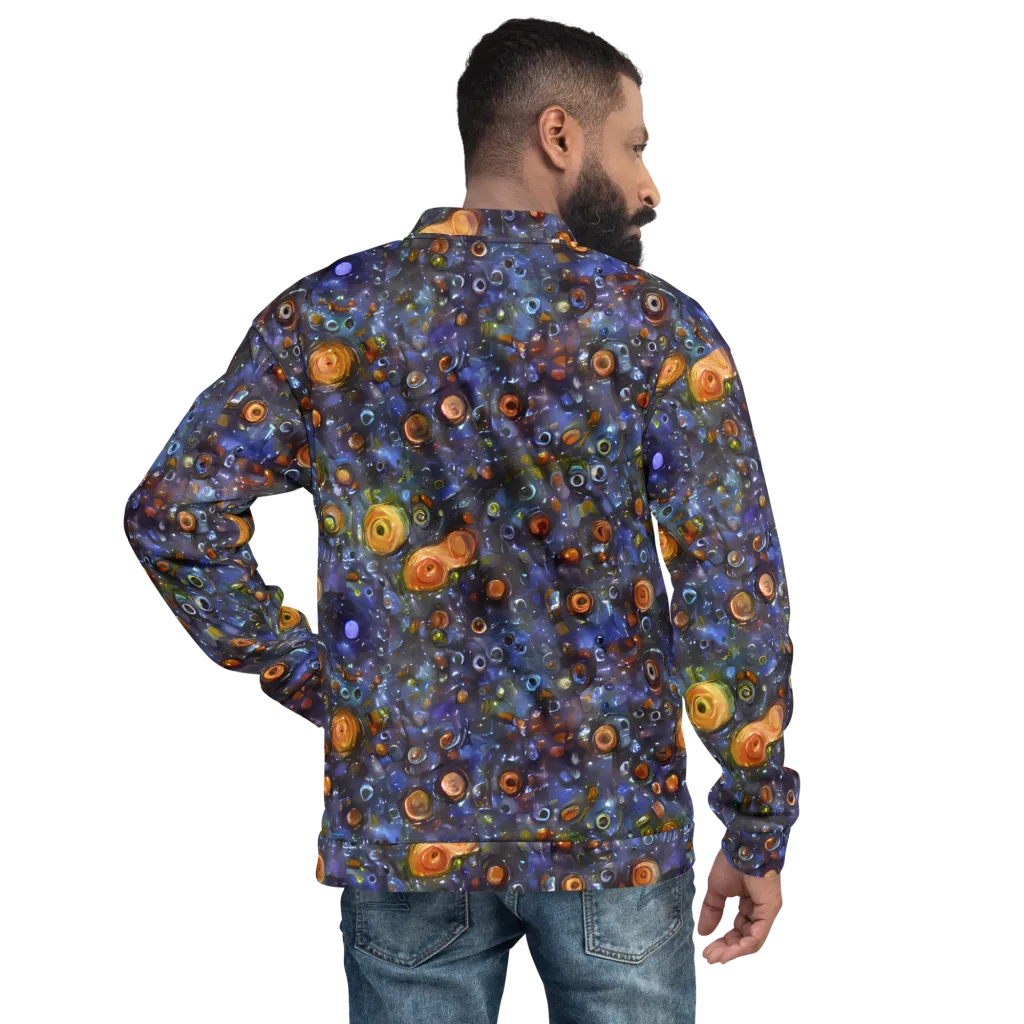 Blue Nebula on Bomber Jacket — Back