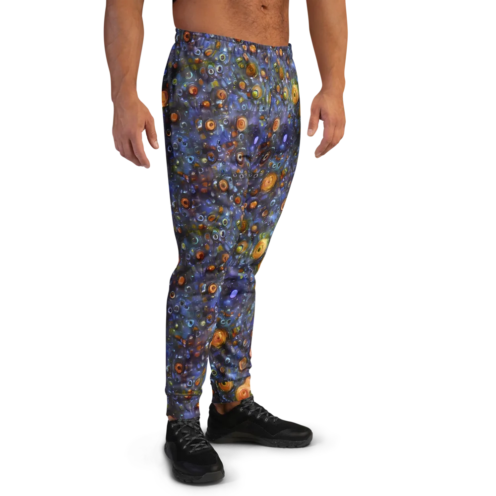 Blue Nebula on Men's Joggers — Right