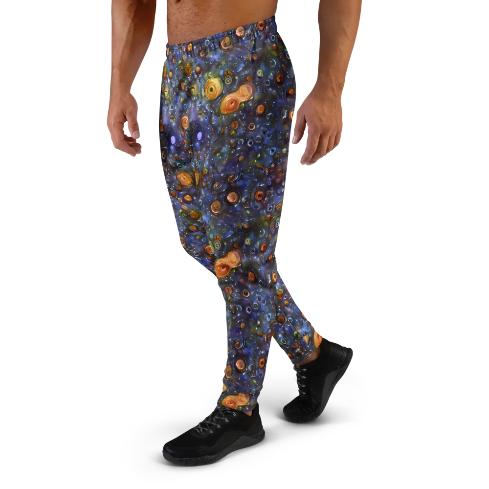 Blue Nebula on Men's Joggers — Left