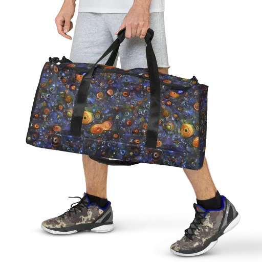 Blue Nebula on a Duffle Bag