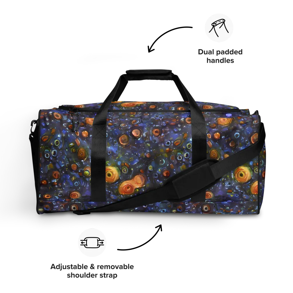 Blue Nebula on Duffle Bag — Front