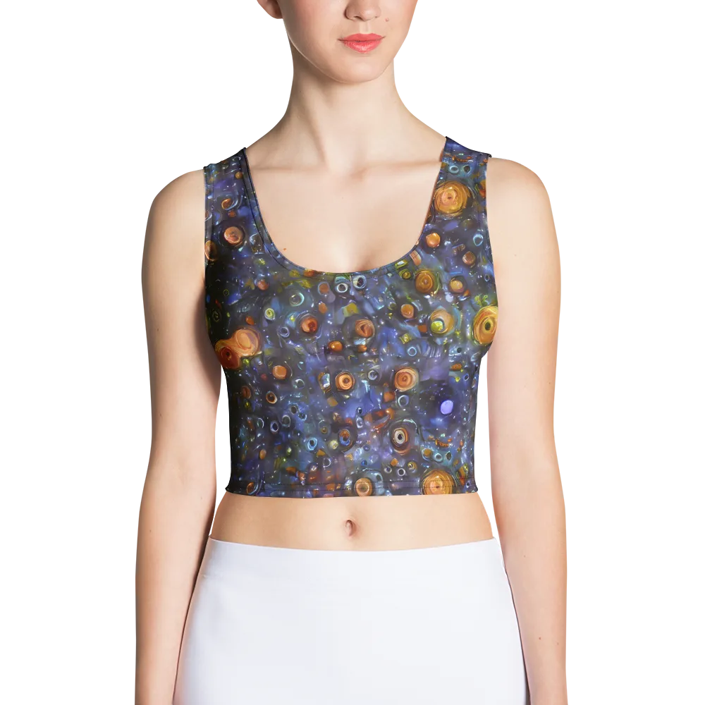 Blue Nebula on Crop Top — Front