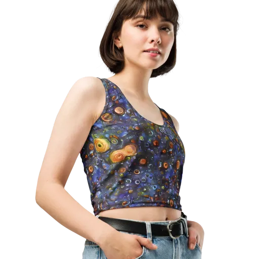Blue Nebula on a Crop Top