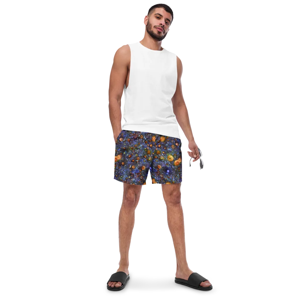Blue Nebula on Swim Trunks — Front