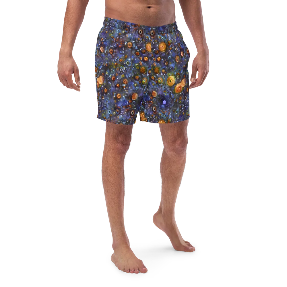Blue Nebula on Swim Trunks — Front