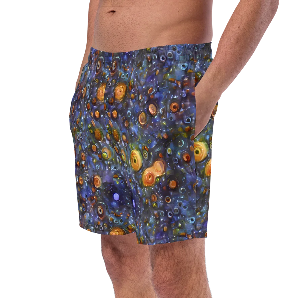 Blue Nebula on Swim Trunks — Left Front