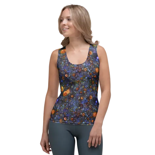Blue Nebula on a Women's Tank Top