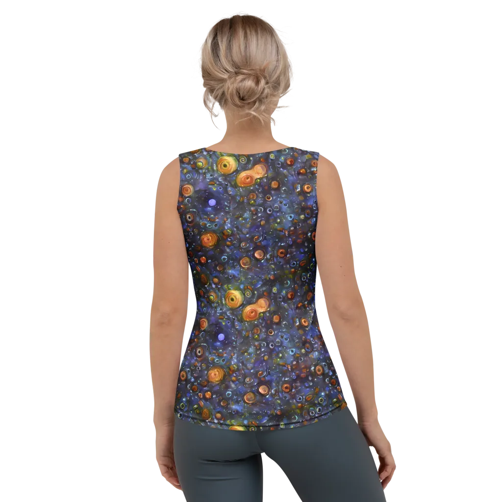 Blue Nebula on Women's Tank Top — Back