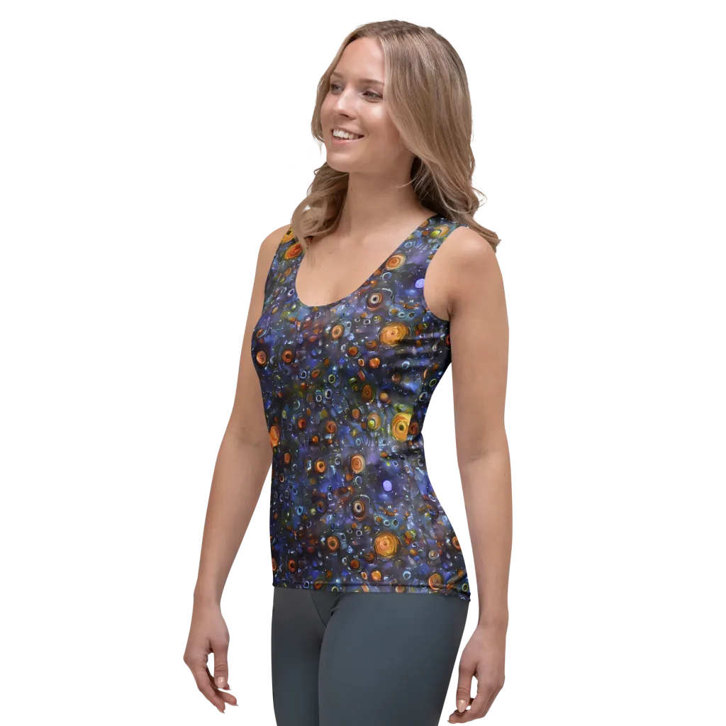 Blue Nebula on Women's Tank Top — Left Front