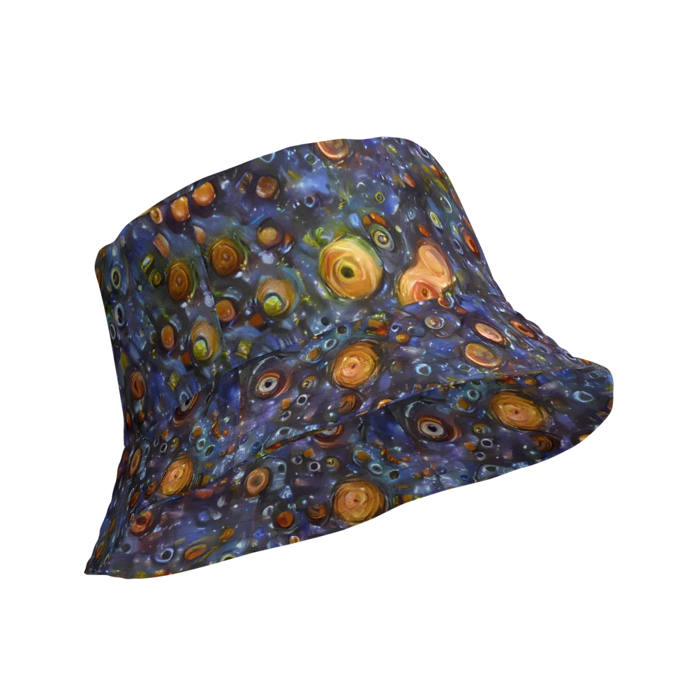 Blue Nebula on Reversible Bucket Hat — Product details Outside