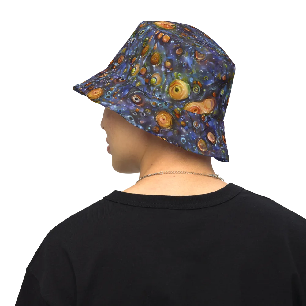 Blue Nebula on Reversible Bucket Hat — Back Inside