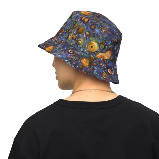 Blue Nebula on a Reversible Bucket Hat