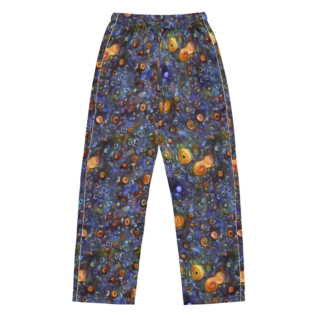 Blue Nebula on Women's Pajama Pants — Front