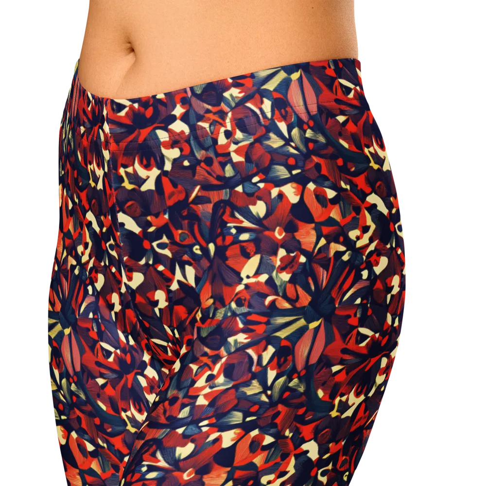 Ember Garden on Capri Leggings — Zoomed-in