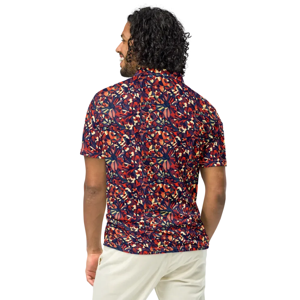Ember Garden on Men's Slim Fit Polo Shirt — Back