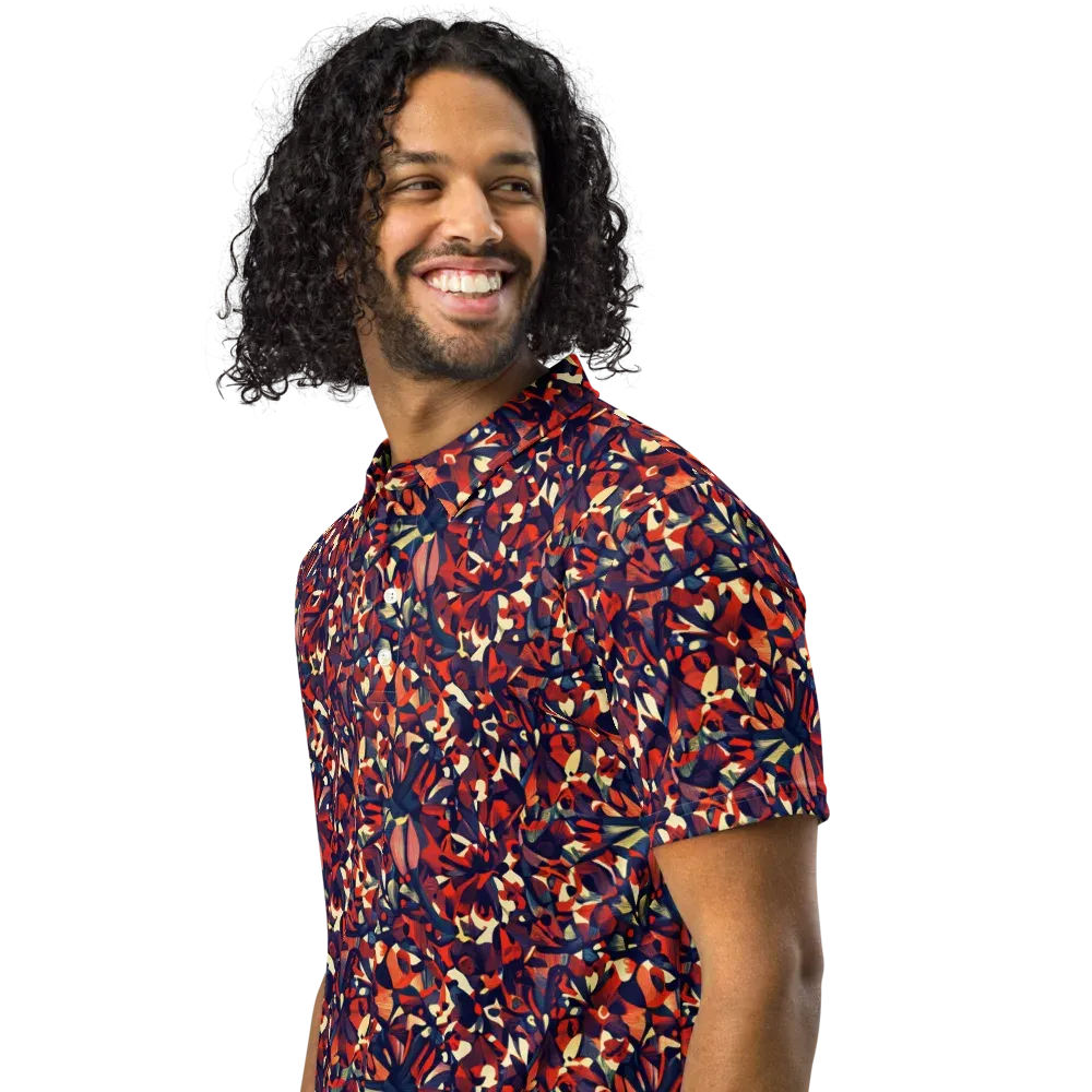 Ember Garden on Men's Slim Fit Polo Shirt — Left Front