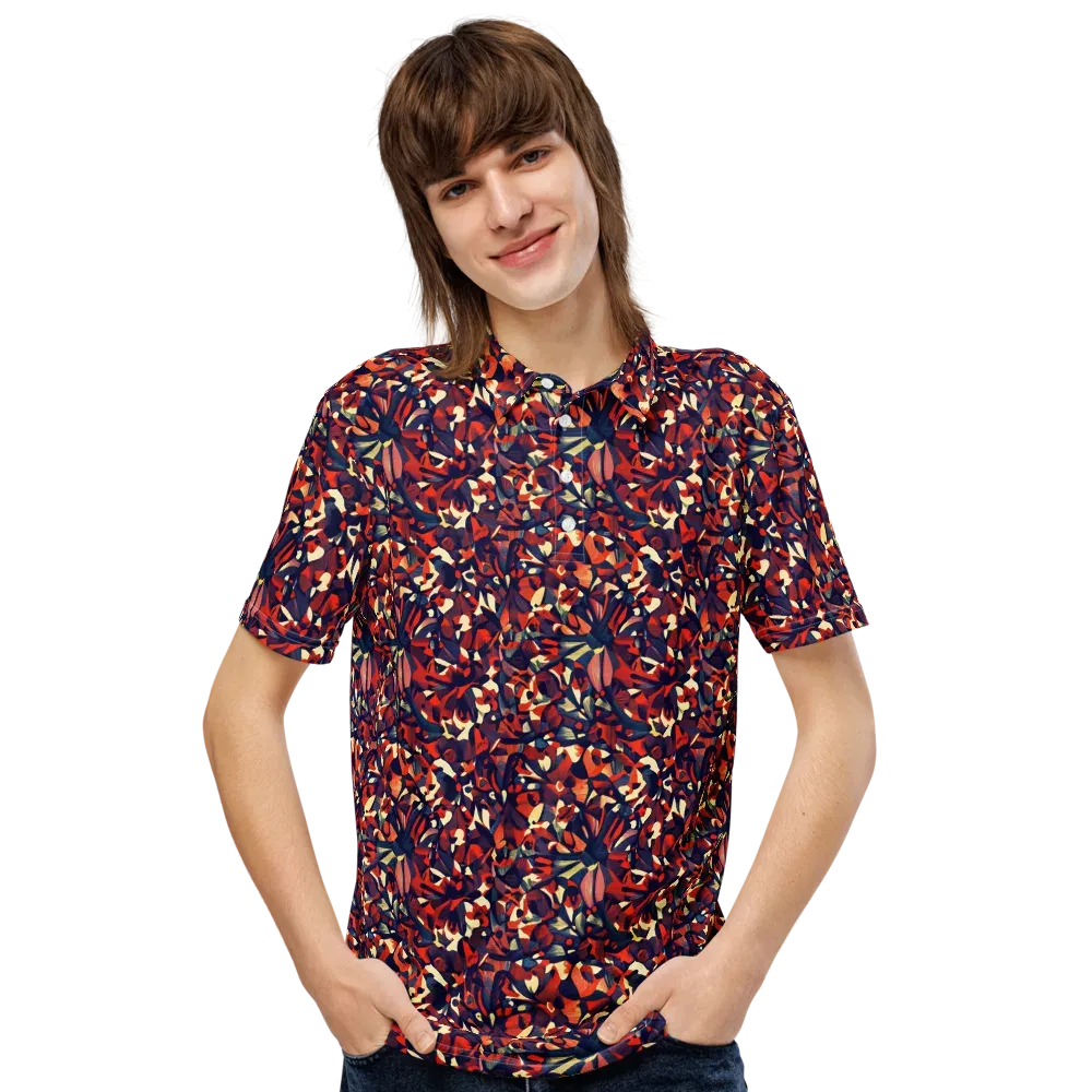 Ember Garden on Men's Slim Fit Polo Shirt — Front